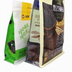 河南鄭州食品零食八邊封平底自立袋拉鏈定做定制廠家公司